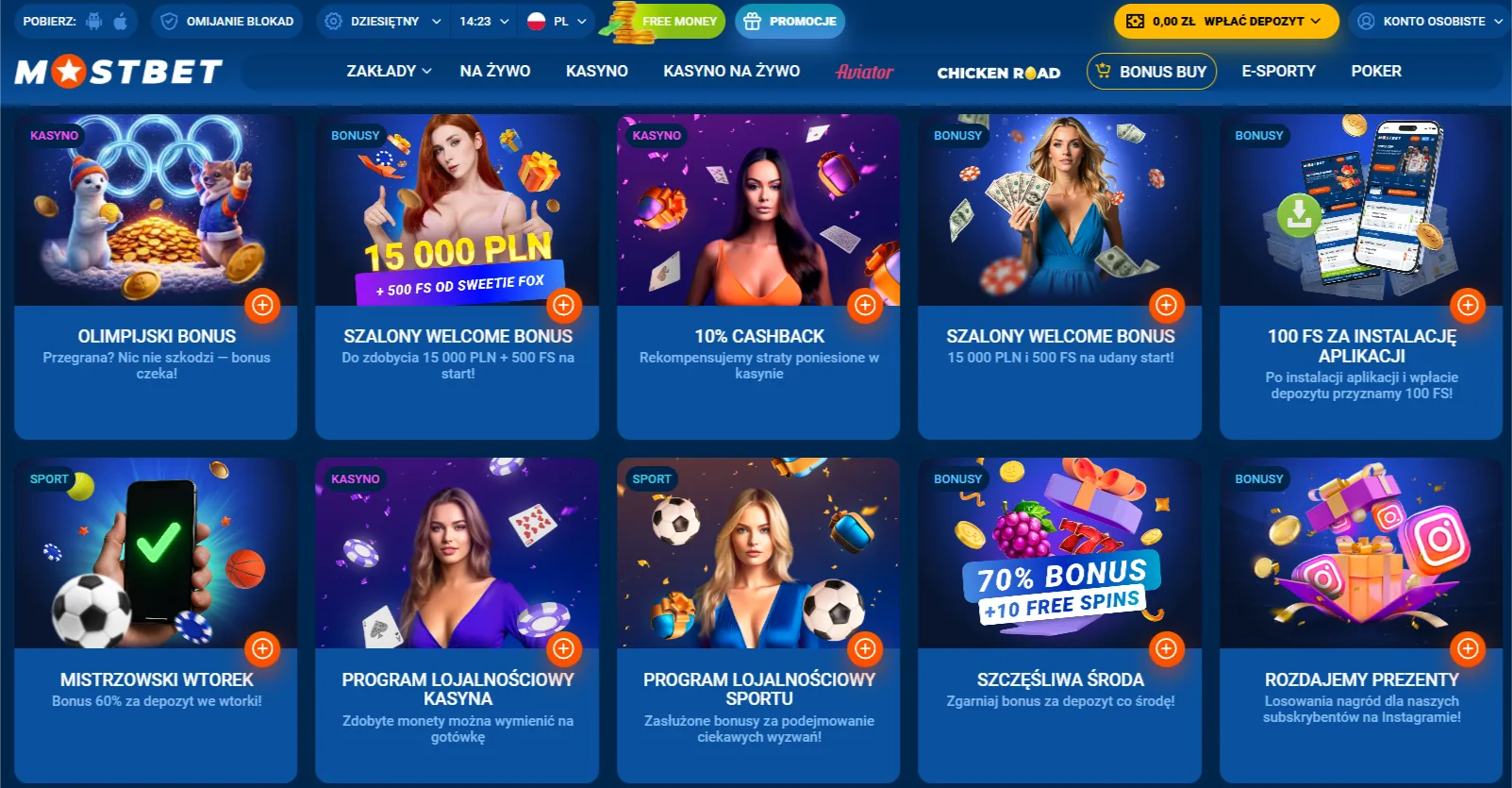 Bonusy i promocje Mostbet w Polsce